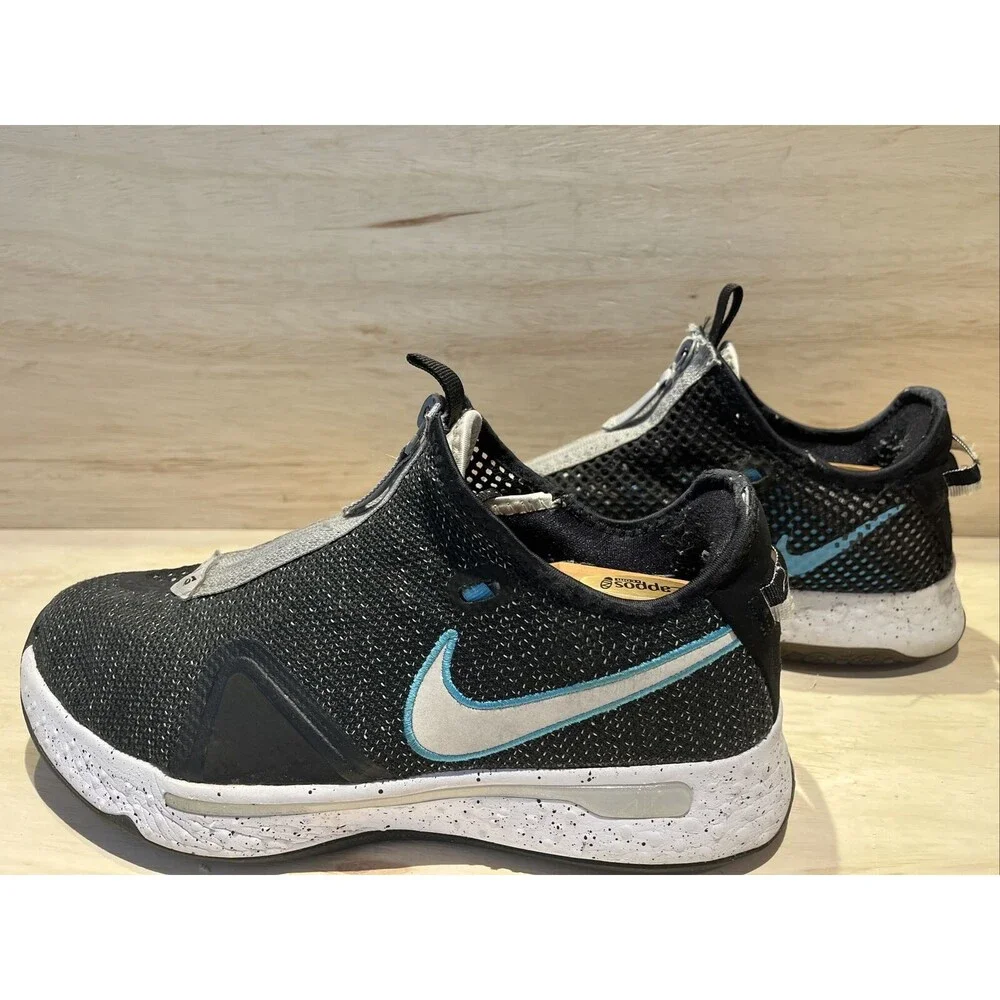 Nike PG 4 Mens size 9 Athletic Sneaker Shoe Black Blue White CD5079-004